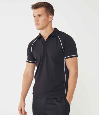 Finden + Hales Performance Piped Polo Shirt
